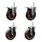 Service Caster 5 Inch High Temp Glass Filled Nylon 58 Inch Stem Caster Set 2 Total Lock Brakes SCC-TSTTL20S514-GFNSHT-58212-2-S-2 - alternate 1